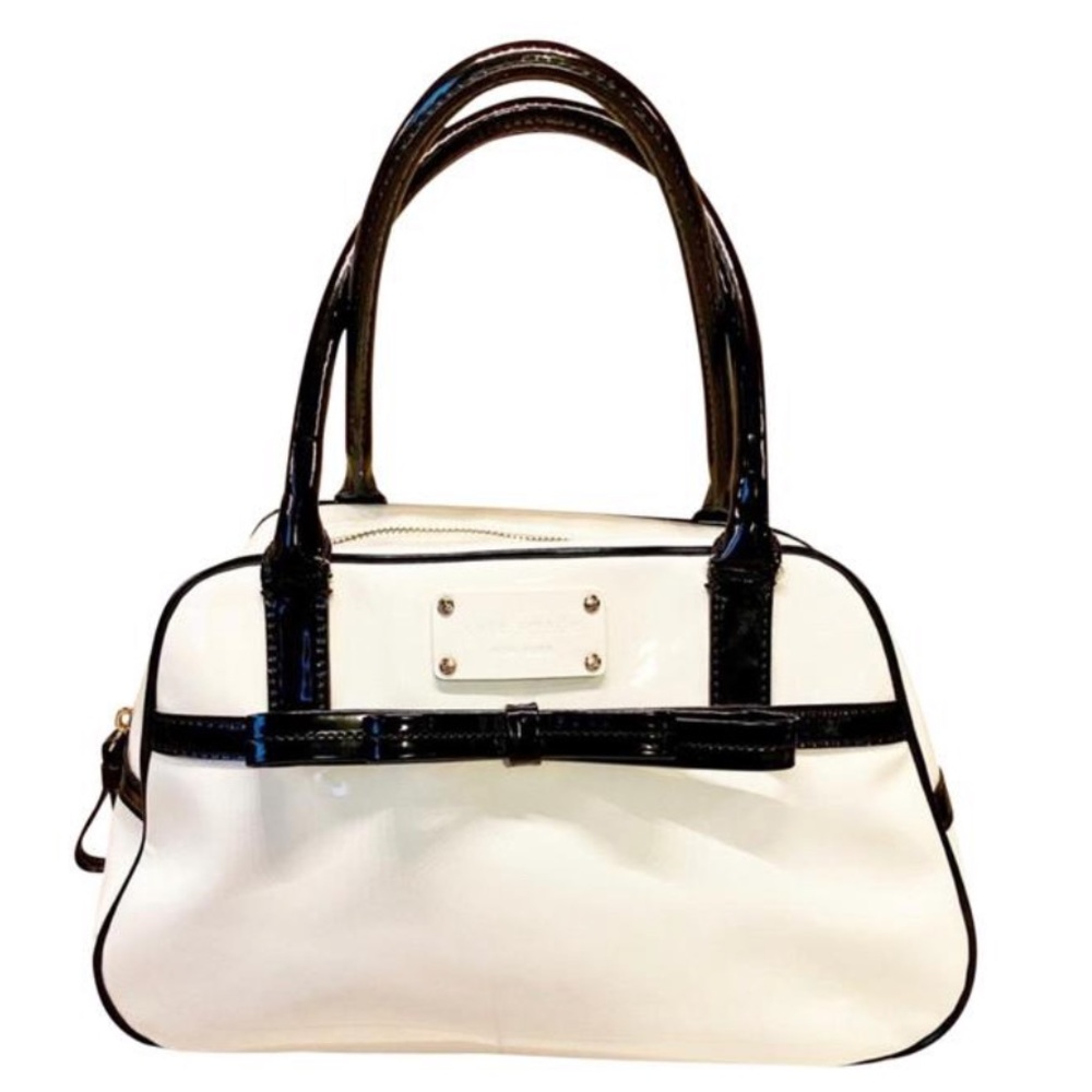 Kate spade BON Vivant Simone white bow satchel bag